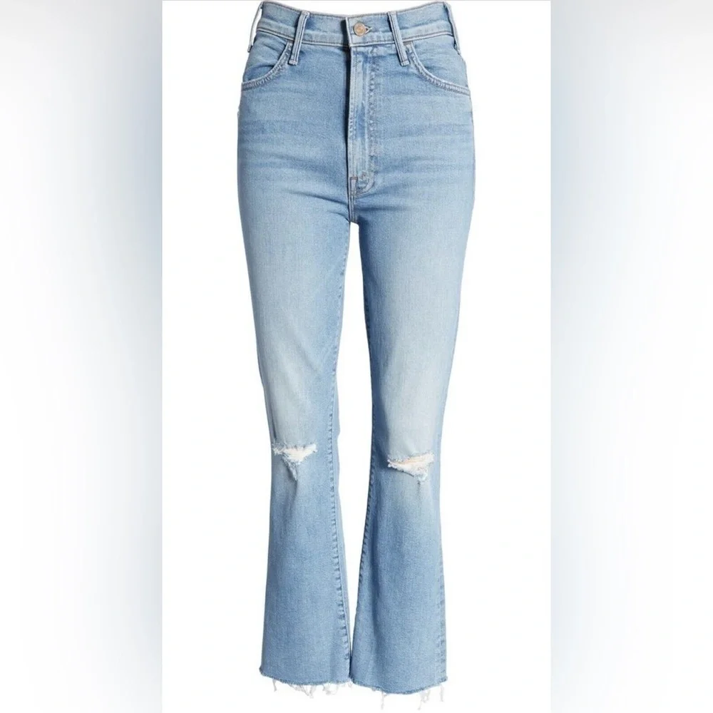 MOTHER Hustler Ankle Fray Jeans in Thrilling Shots 24